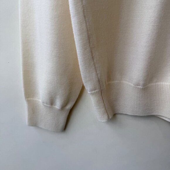 Suitsupply Off-White Merino Wool Turtleneck Sweater Men’s Size L D45 - Picture 6 of 9